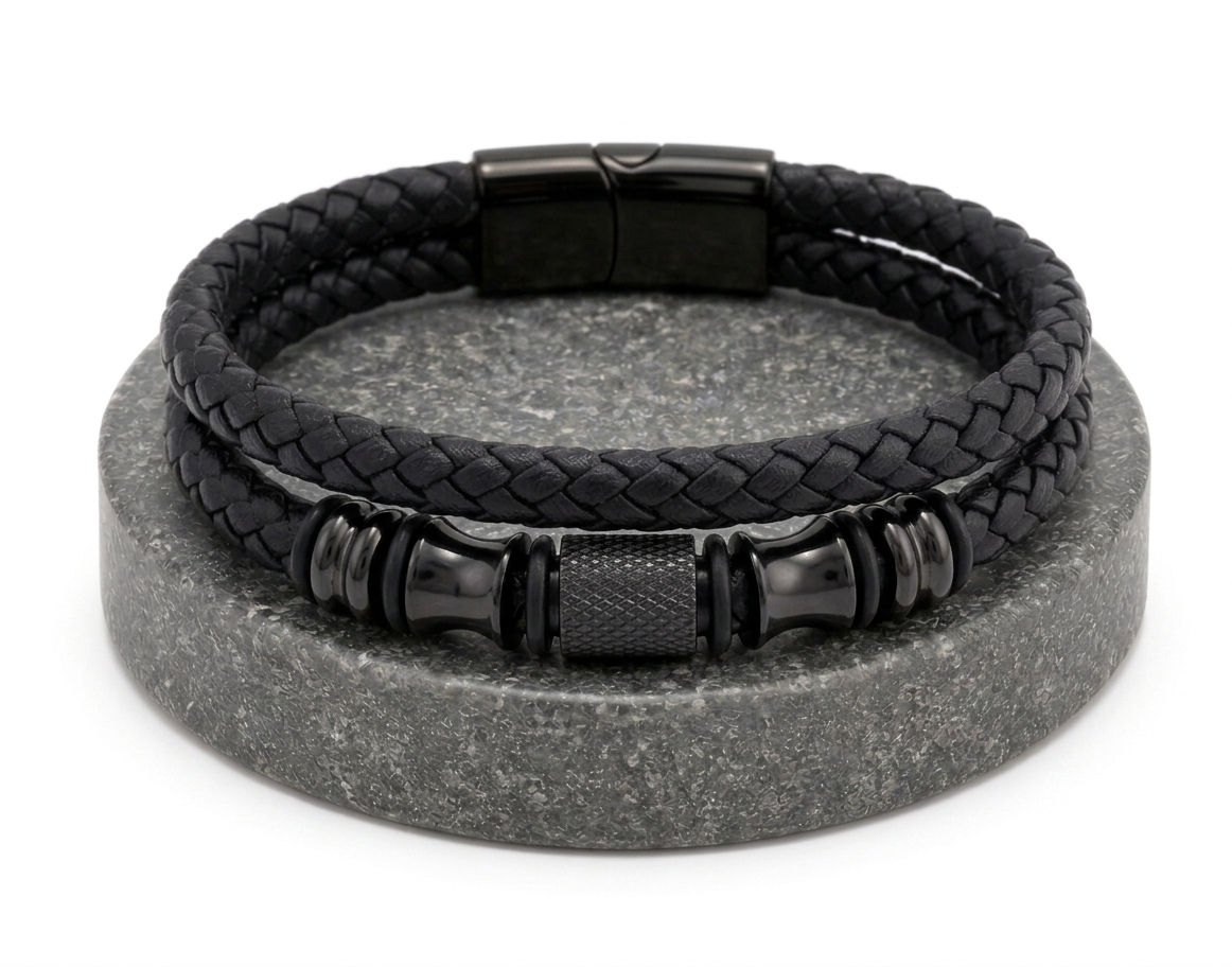 Men's Multi-Layer Braided Leather Bracelet