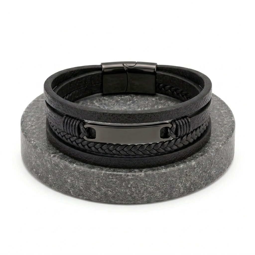 Psalm 112:7 Unshakable Faith Leather Bracelet