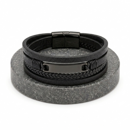 Psalm 112:7 Unshakable Faith Leather Bracelet