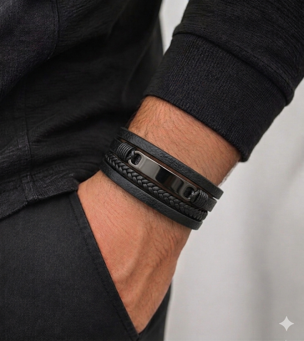Psalm 112:7 Unshakable Faith Leather Bracelet