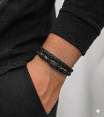 Men's Multi-Layer Braided Leather Bracelet