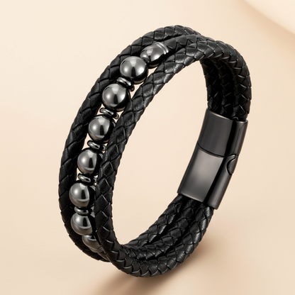 Layered Stone Wrap | Tiger Eye & Hematite