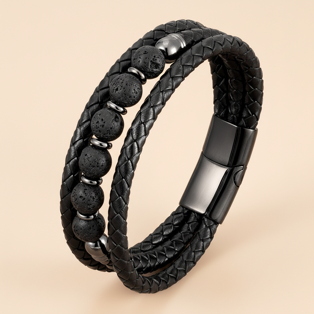 Layered Stone Wrap | Tiger Eye & Hematite