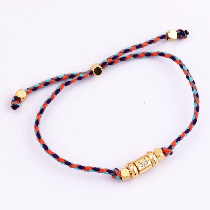 Cotton Cord Evil Eye Cross String Bracelet Knot Protection Rope Bracelet