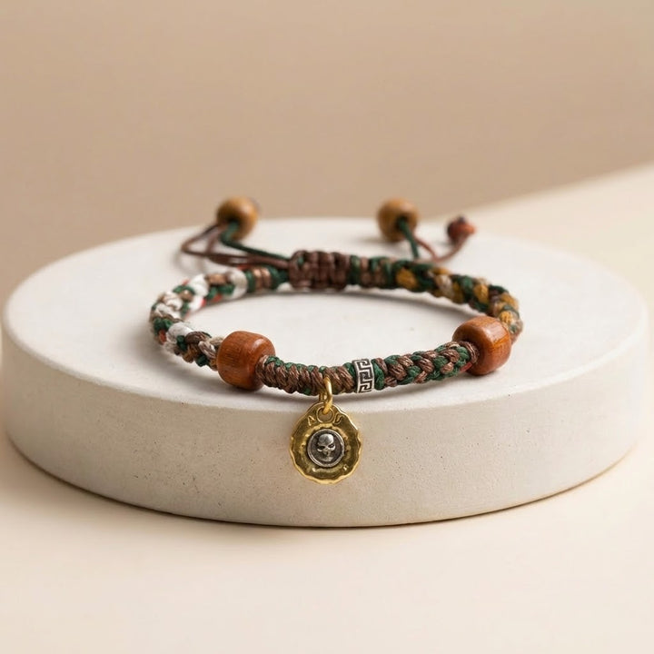 Tibetan Knot Rope Bracelet with Decorative Charm