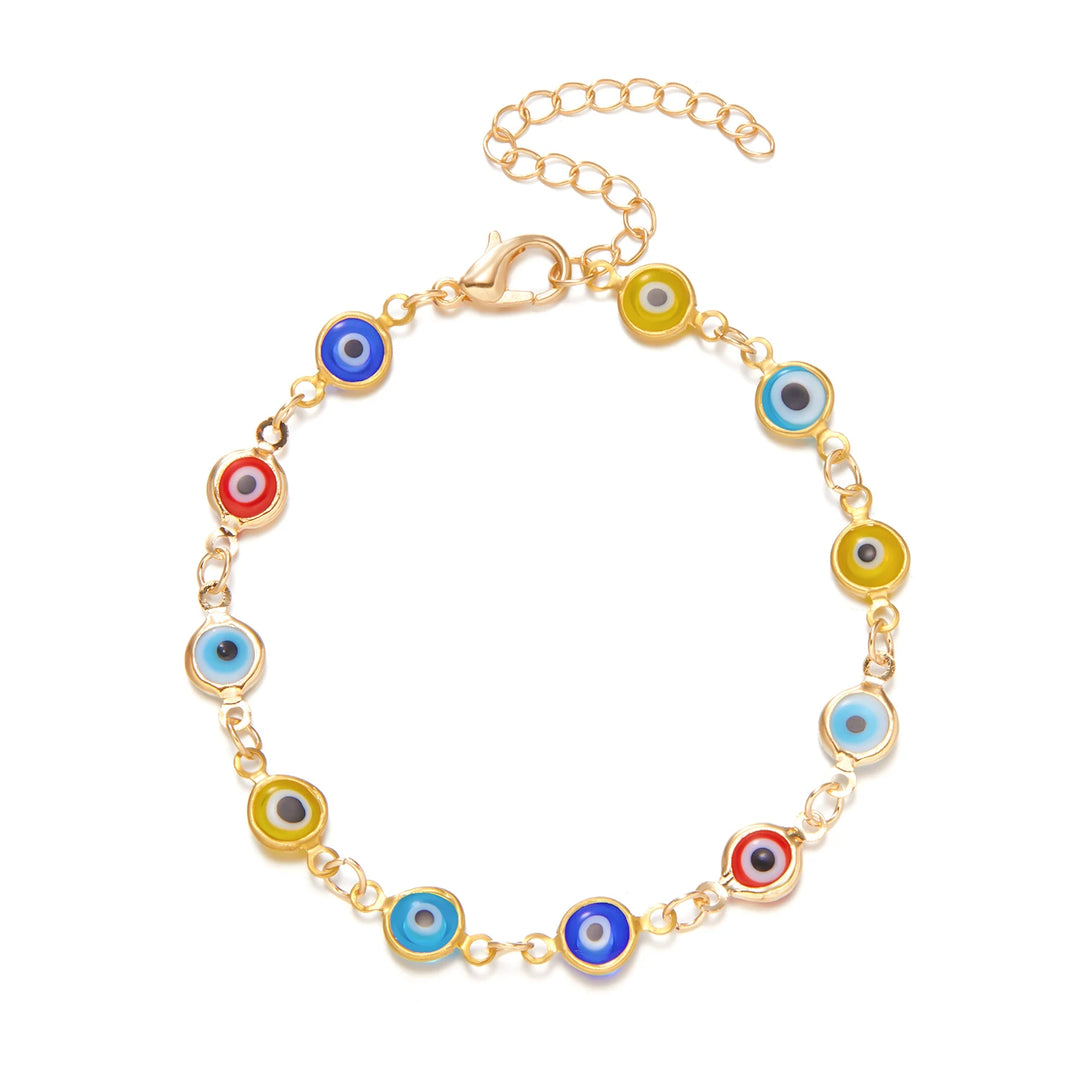 Turkish Eye Evil Eye Bead Bracelet Adjustable Bangle Women Bracelet