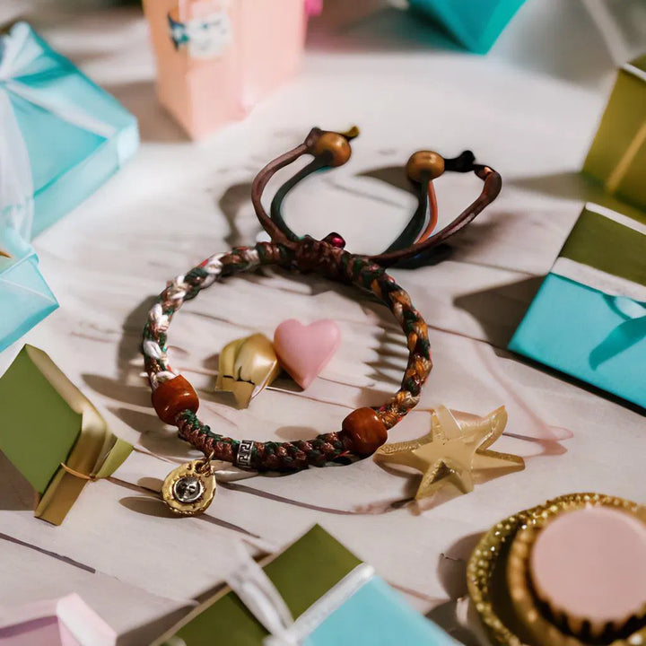 Tibetan Knot Rope Bracelet with Decorative Charm