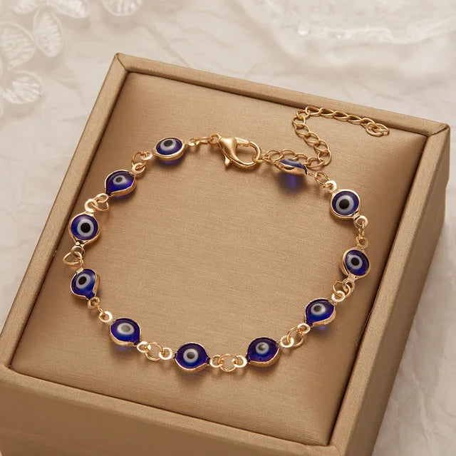 Turkish Eye Evil Eye Bead Bracelet Adjustable Bangle Women Bracelet