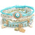 Evil Eye Bracelet Set Hamsa Charm Beaded Rope Women 6pcs Bracelet