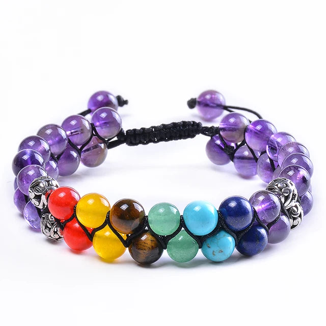 7 Chakra Crystal Beads Bracelet Natural Stone Tree of Life Chakra Stone Bracelet