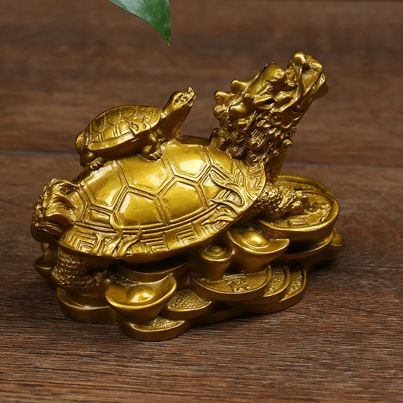 Feng Shui Dragon Tortoise Statue Chinese Good Luck Dragon Statue ...