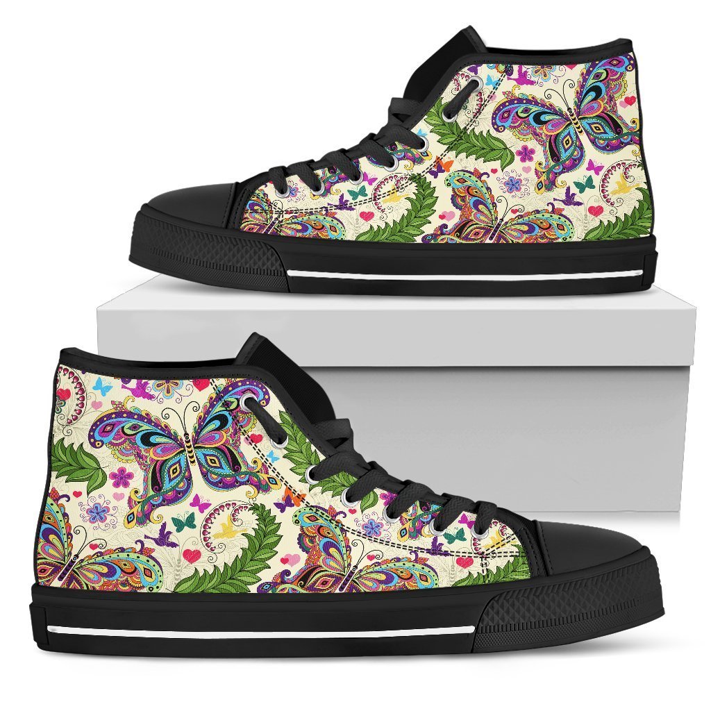 Butterfly High Top Shoes Black