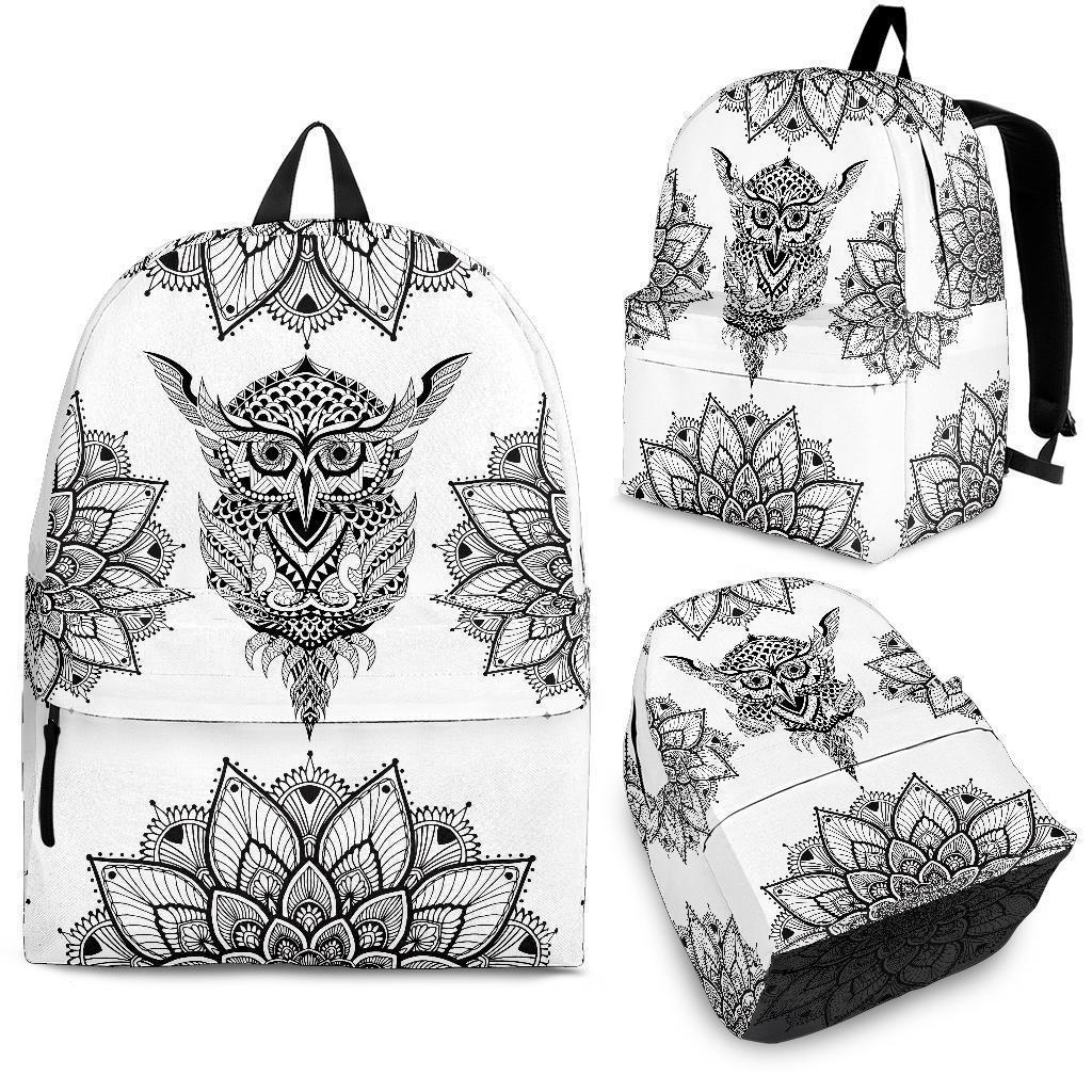 Black and White Lotus Backpack