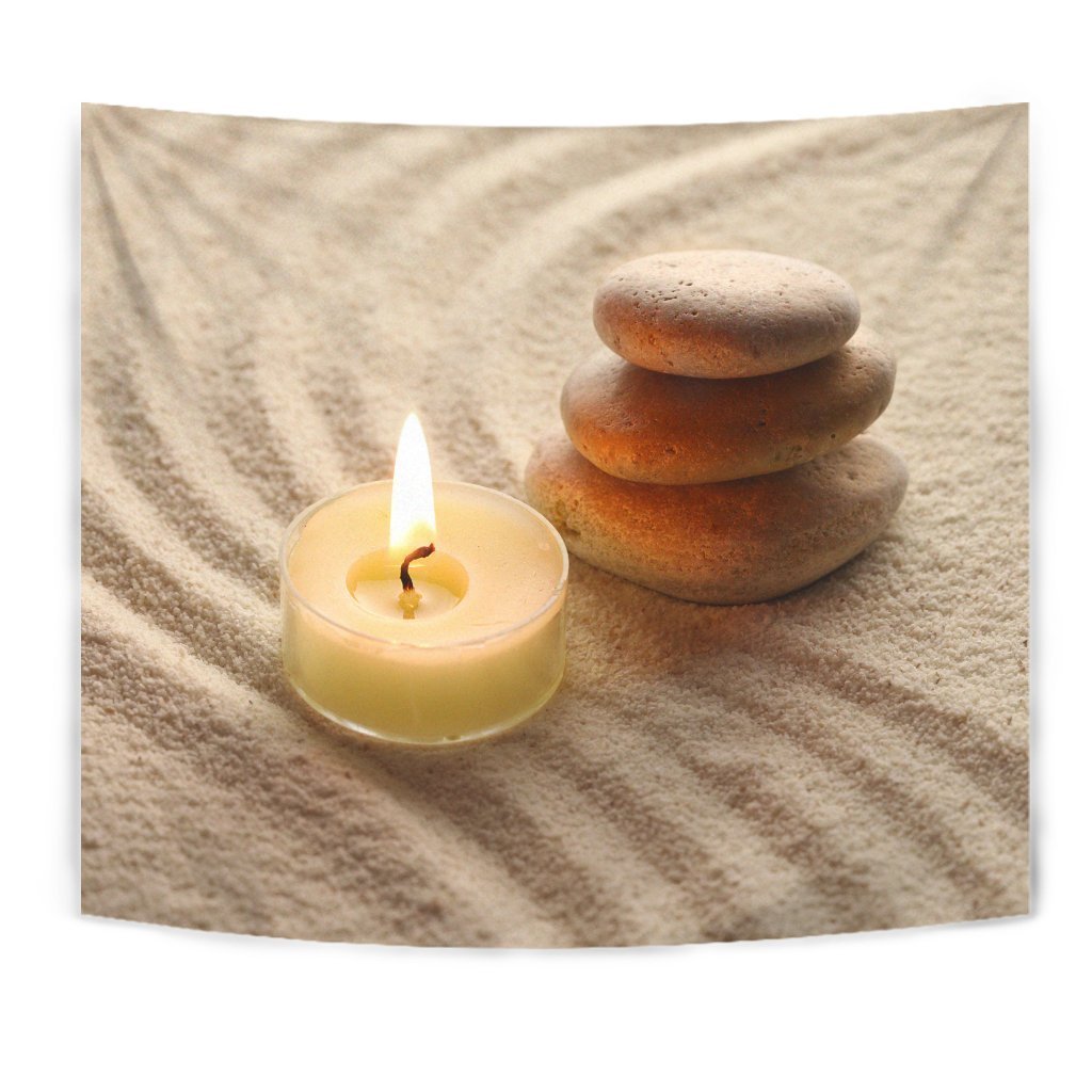 Candle and Stones Tapestry
