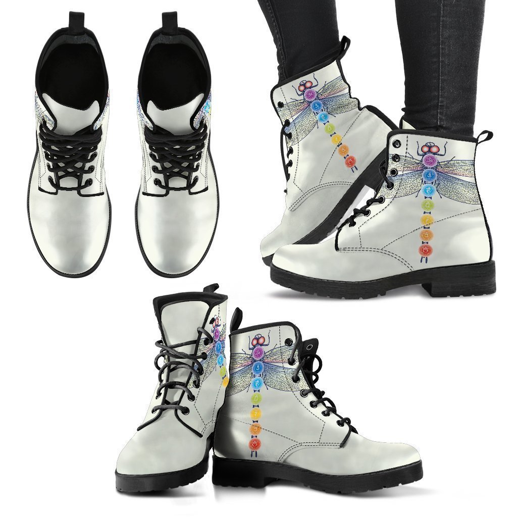 Dragonfly Chakra Tail Leather Boots