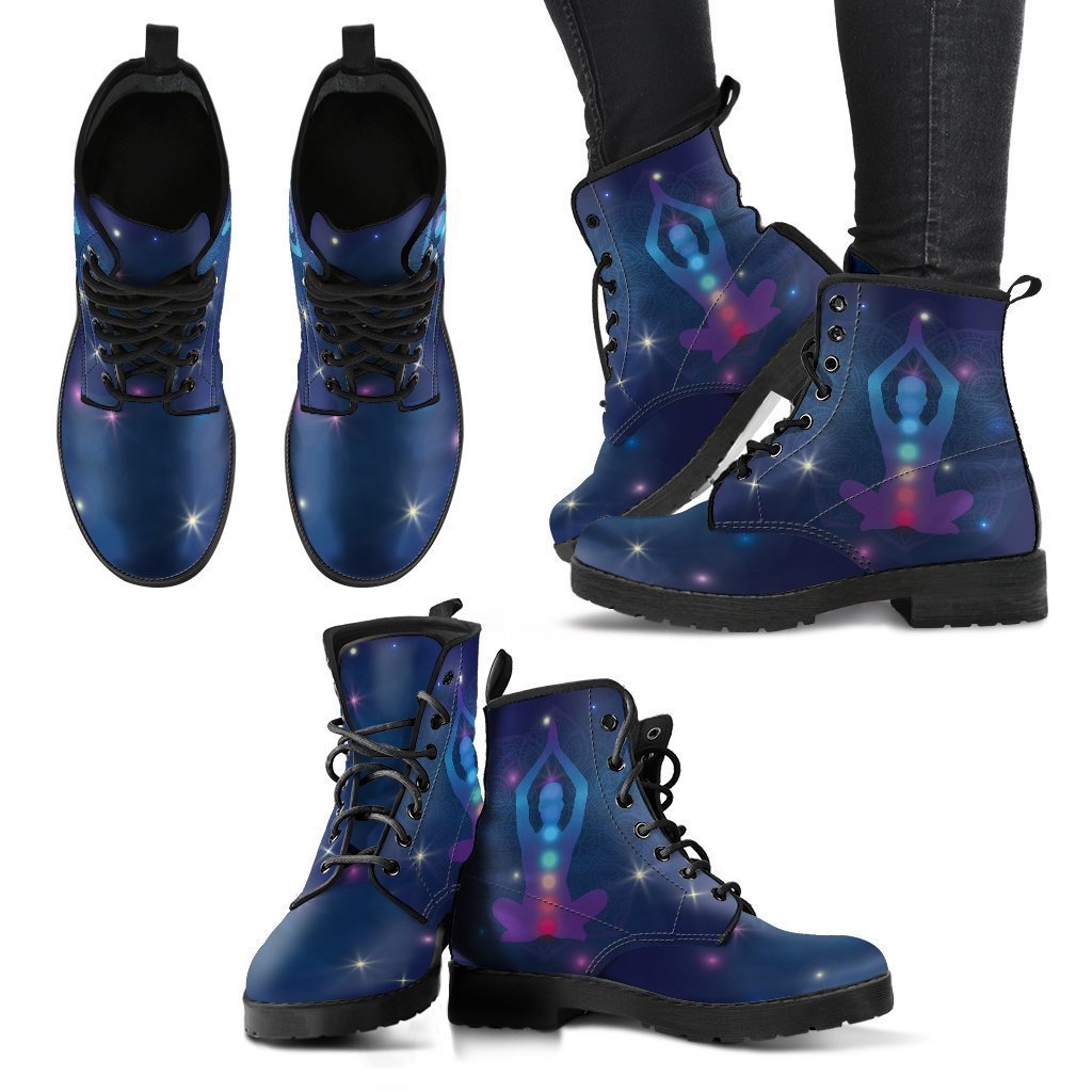 Stars Chakra Leather Boots