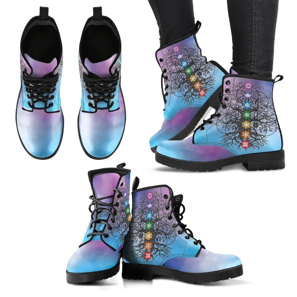 Chakra Tree of Life Leather Boots