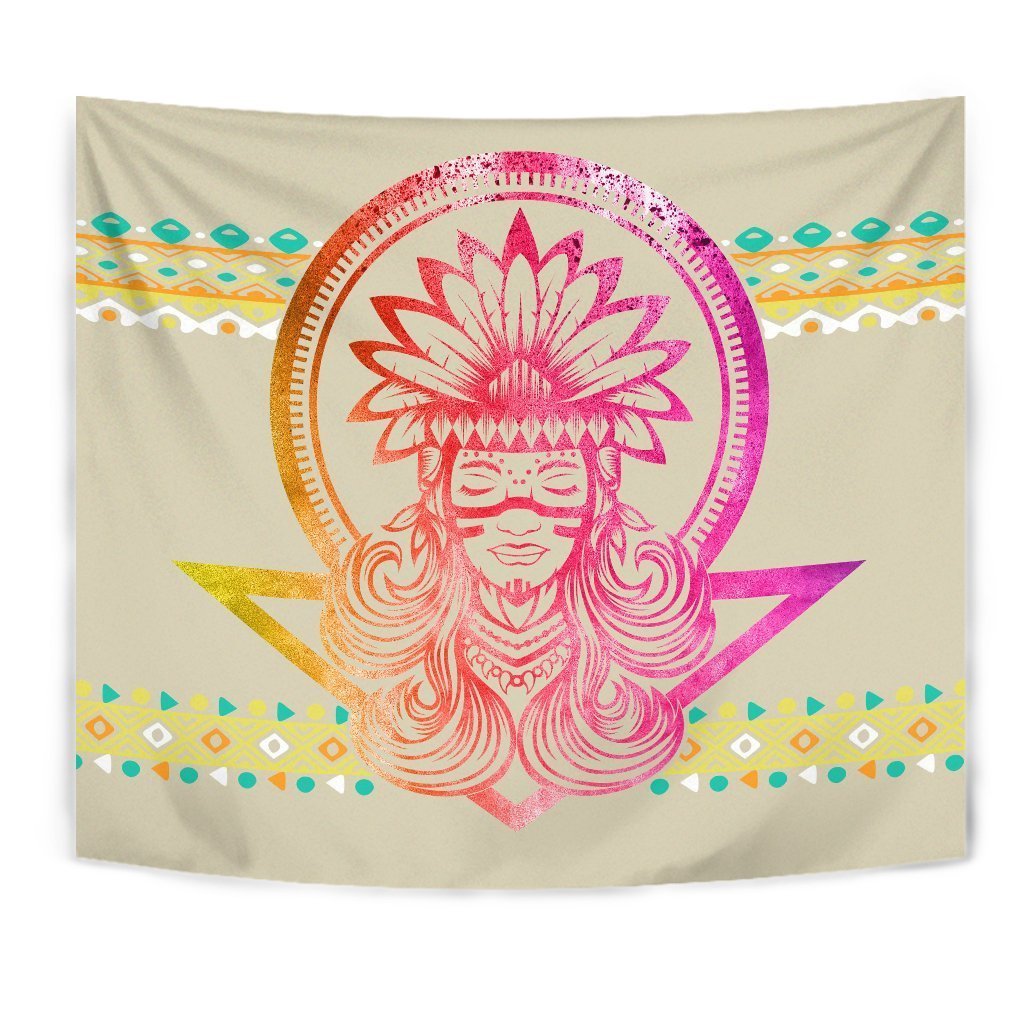 Woman Colorful Tapestry
