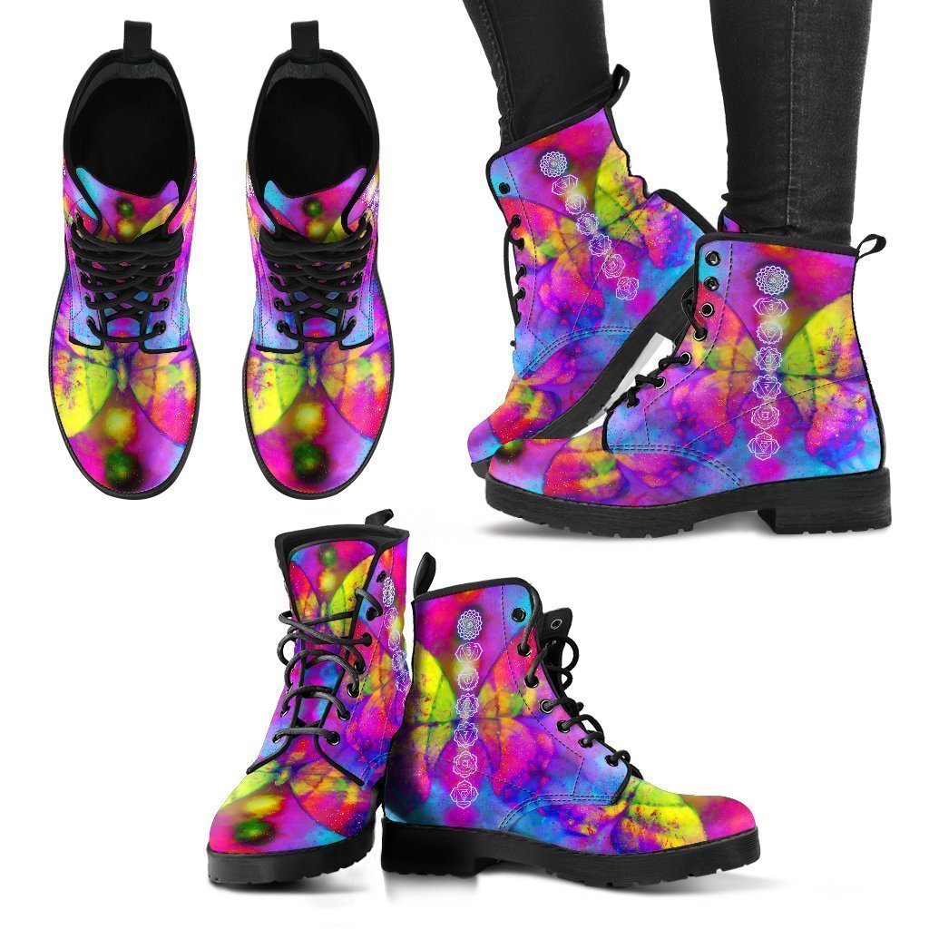 Butterfly Chakra Leather Boots