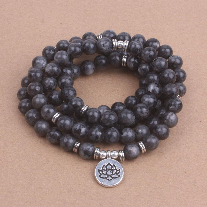 Natural stone 108 Mala With Charm