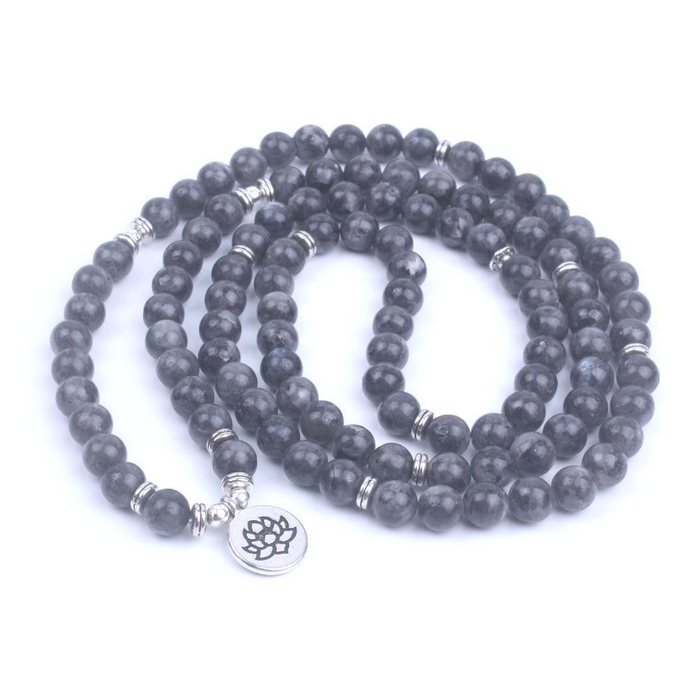Natural stone 108 Mala With Charm