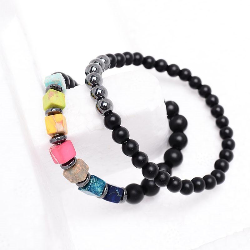 Natural Stone Couple Bracelet Set Spiritual Energy Bracelet