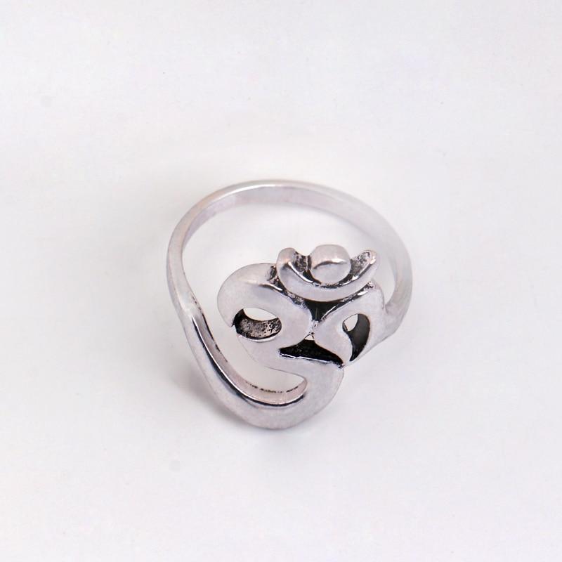 Om Ring Silver Jewelry Buddhist Symbolic Style Ring Unisex