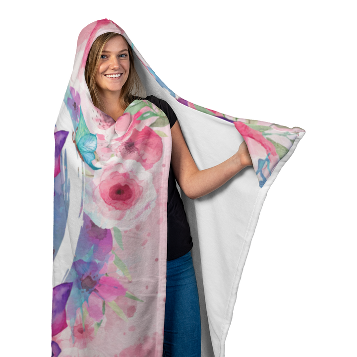 Peace Colorful Hooded Blanket