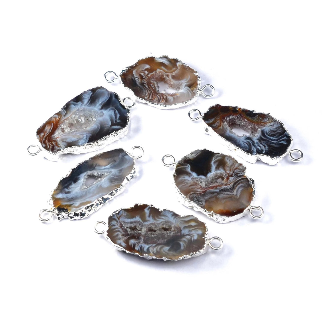 Natural Stones Labradorite & Druzy Crystal Woven Bracelet