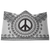 White Black Peace and Mandala Hooded Blanket