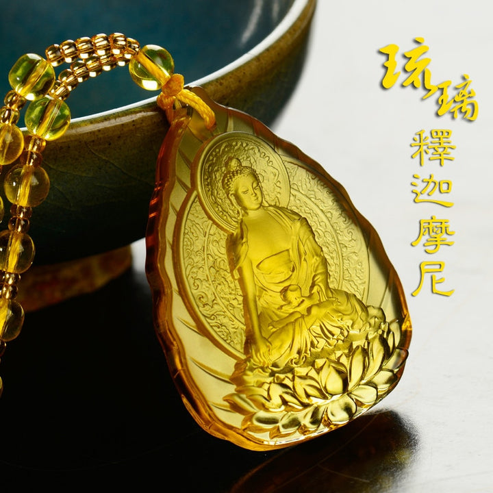 Buddha Glazed drop Necklace