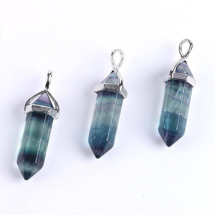 Natural Stone Point Pendulum Pendant Necklace