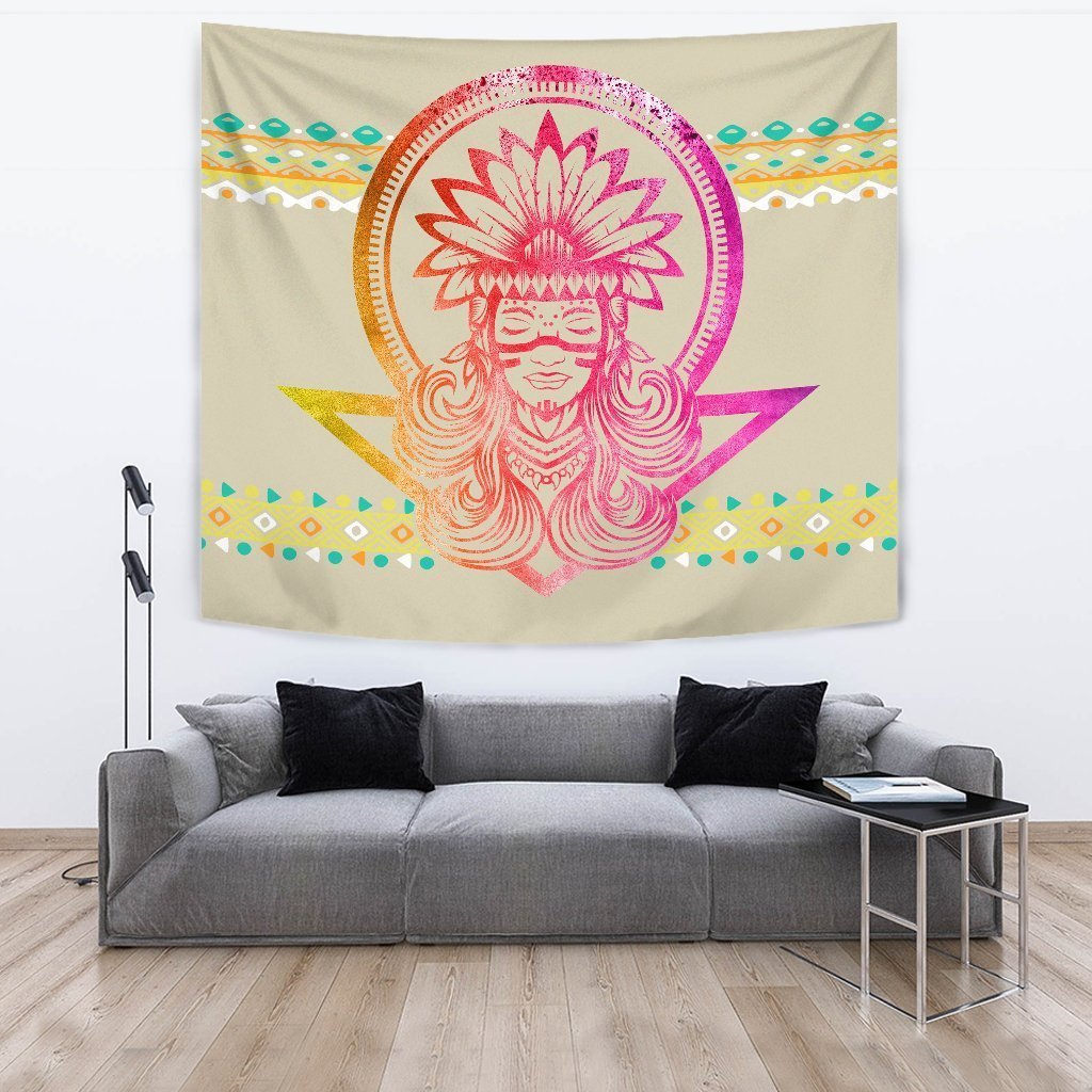 Woman Colorful Tapestry