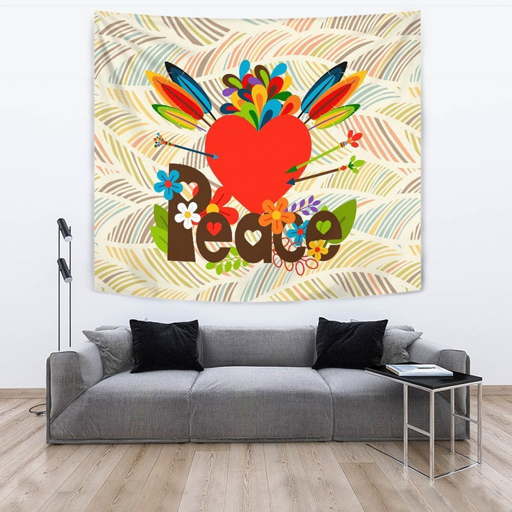 Peace Heart Tapestry