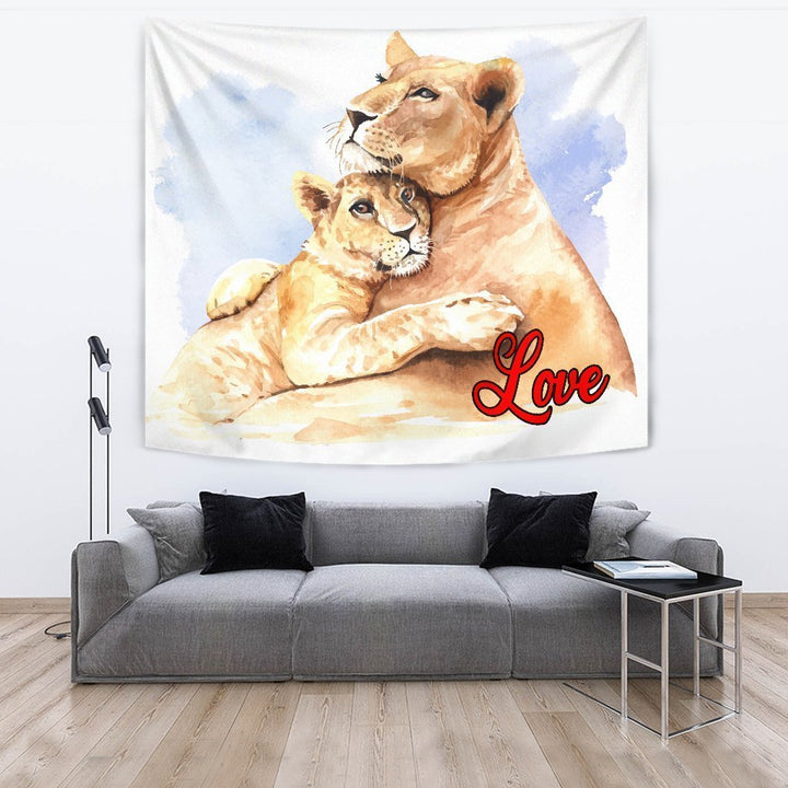 Love Lions Tapestry