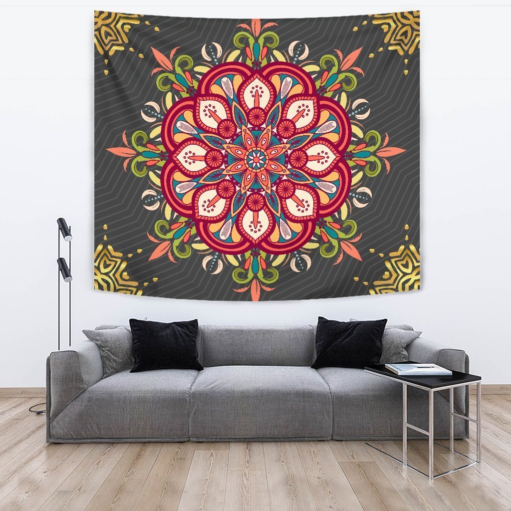 Colorful Mandala Tapestry