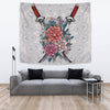 Wall Tapestry - Colorful Flower with Sword / Large 104