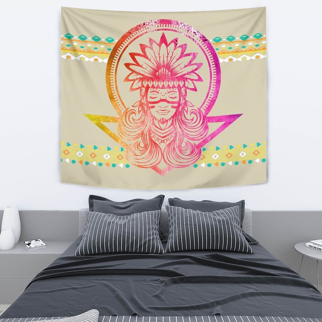 Woman Colorful Tapestry