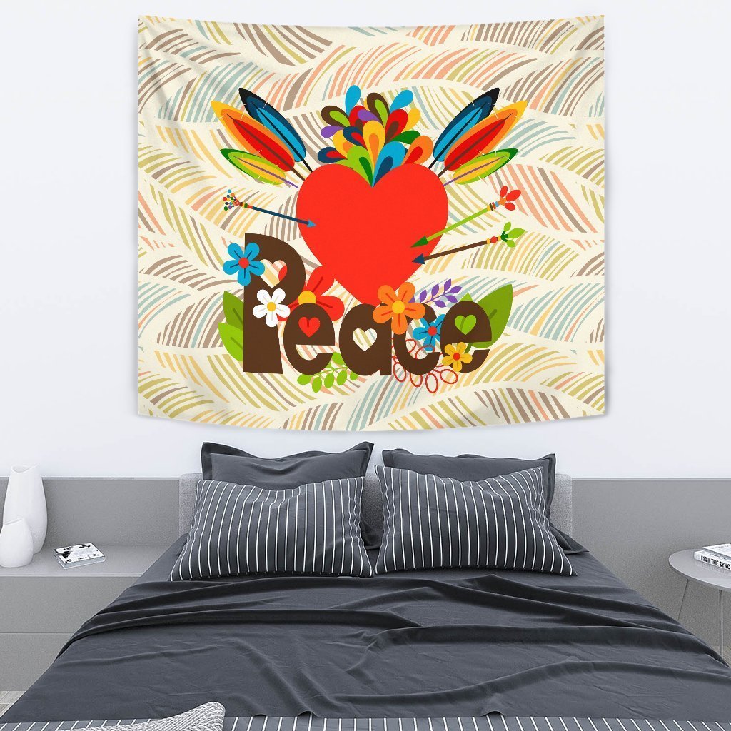 Peace Heart Tapestry