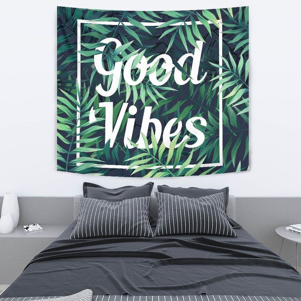 Green Good Vibes Tapestry
