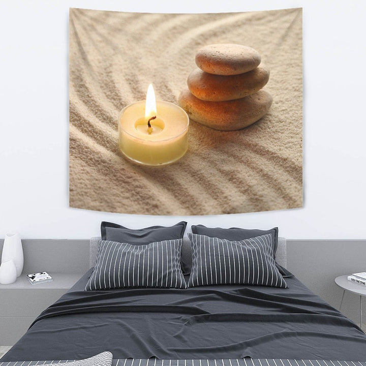 Candle and Stones Tapestry