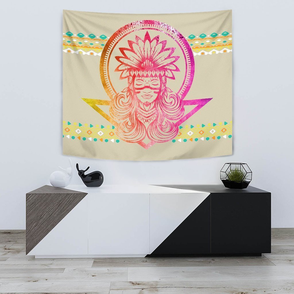 Woman Colorful Tapestry