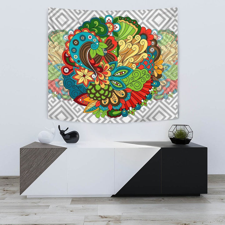 Colorful Mandala Tapestry