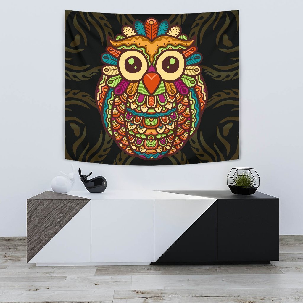 Colorful Owl Tapestry