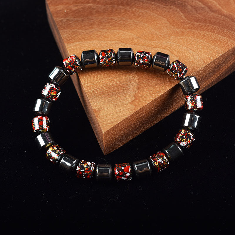 Bohemian Therapeutic Hematite Bracelet