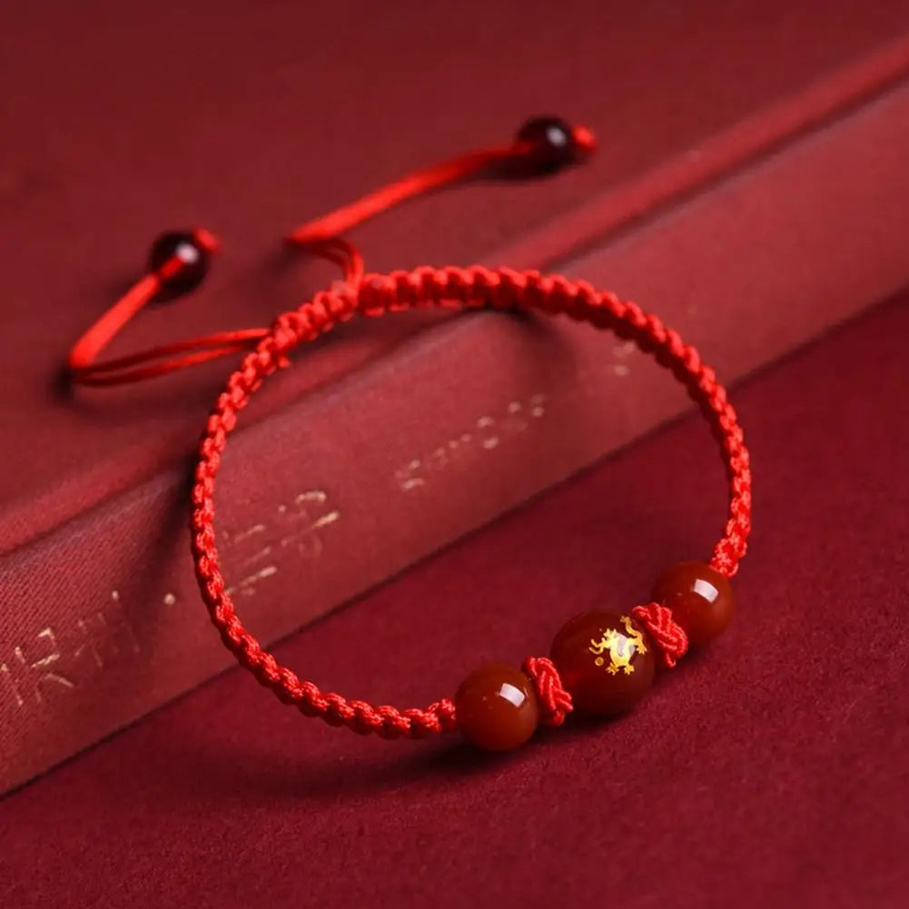 Lucky Red Rope Dragon Bracelet