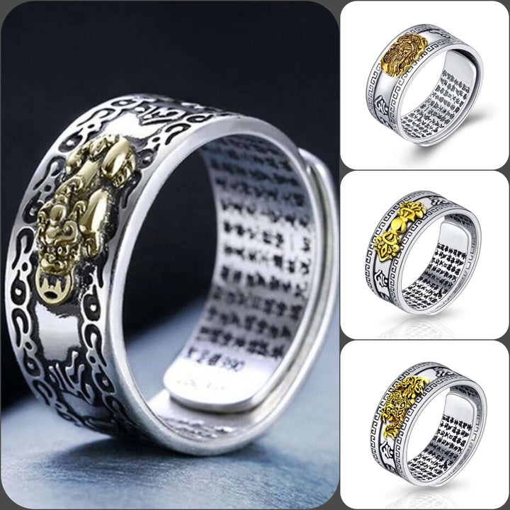Feng Shui Amulet Lucky Ring Chinese Fengshui Pi Yao Wealth Ring