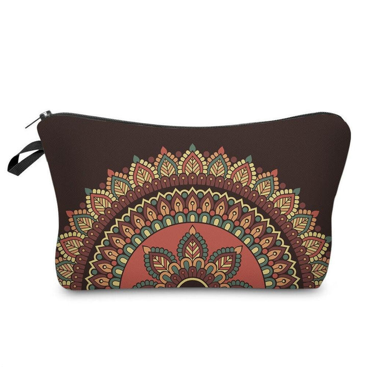 Mandala Print Makeup Bag Cosmetic Purse Travel Pouch Makeup Organizer