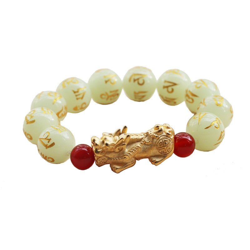Feng Shui Luminous Stone Beads Bracelet