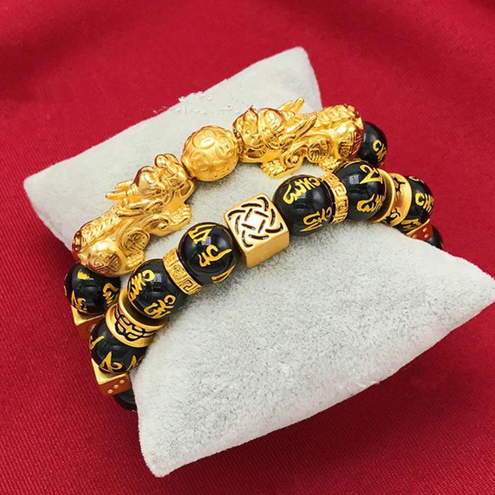 Golden Feng Shui Pixiu Bracelet